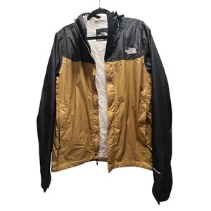 The North Face Black and Tan Windbreaker Jacket- Size Small
